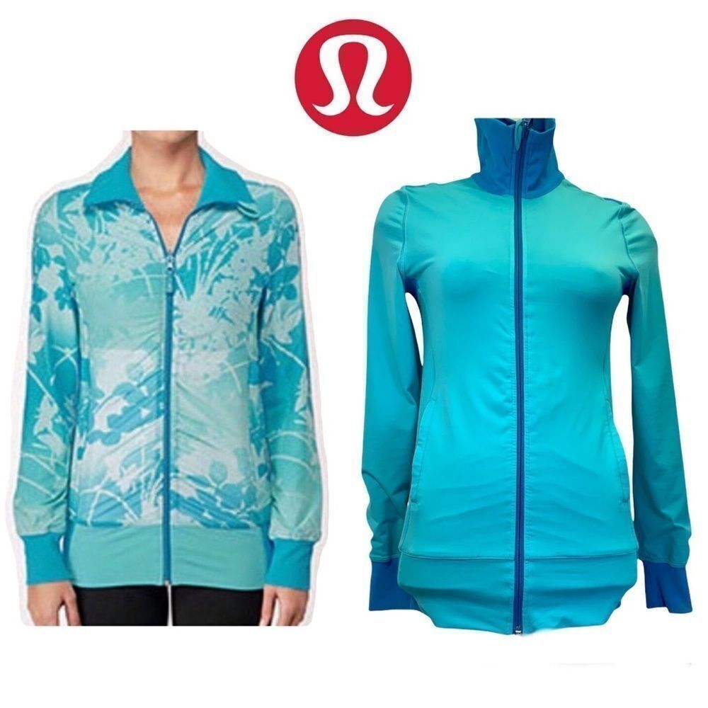 Lululemon blue reversible raja zip up jacket